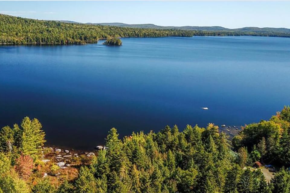 Drone photo of our cove on Junior Lake.  The lake extends significantly further.