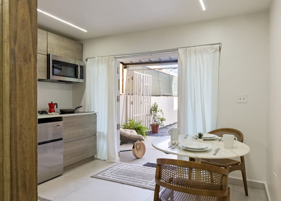 Kitchen and dining table for two