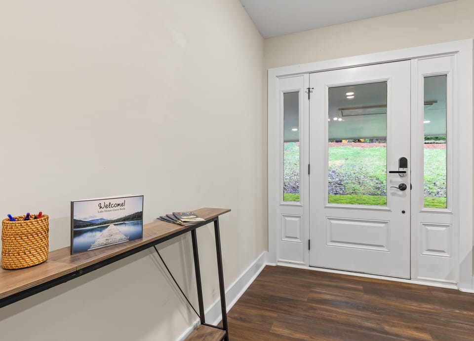 The Entryway is only 1 step in and very wide to make for easy unloading. Don't forget to sign our Guestbook!