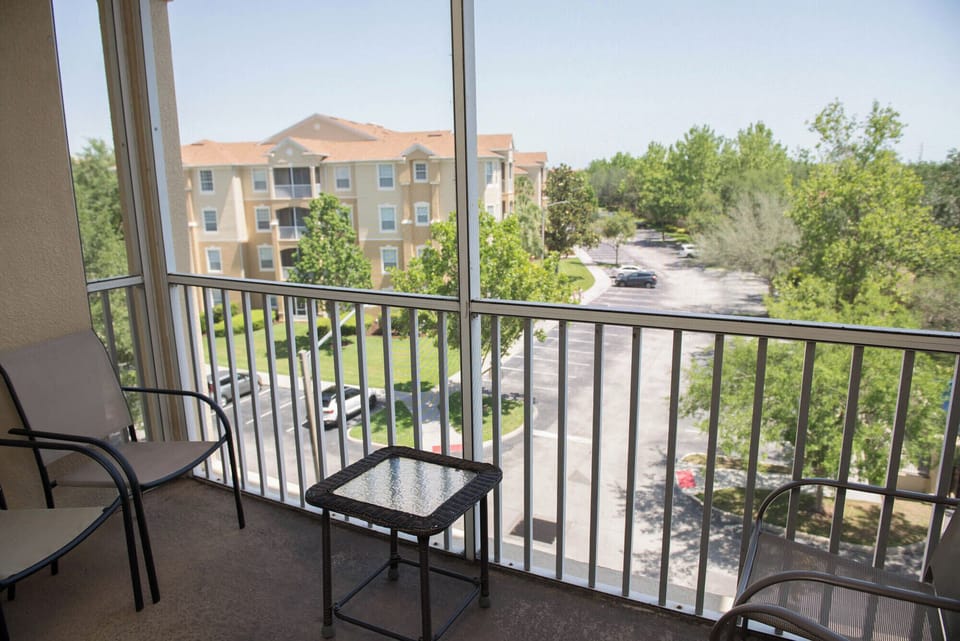 Balcony. Over looks parking lot 