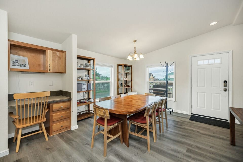 Enjoy a dedicated desk nook with plenty of light for your remote work needs.