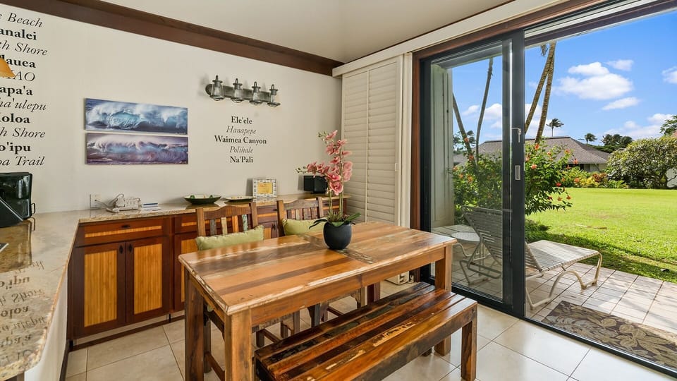 Roomy dining room