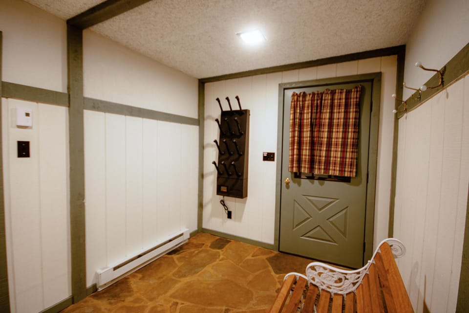 The mud room has a boot and glove dryer dry out damp or wet boots and gloves.