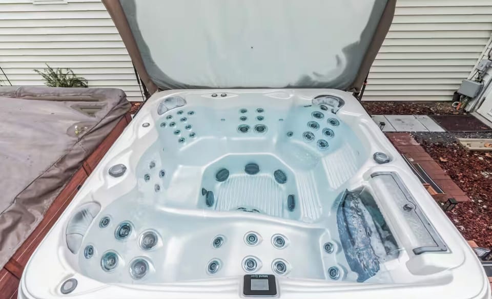 Antiqua Spa hot tub is available for your private use.
