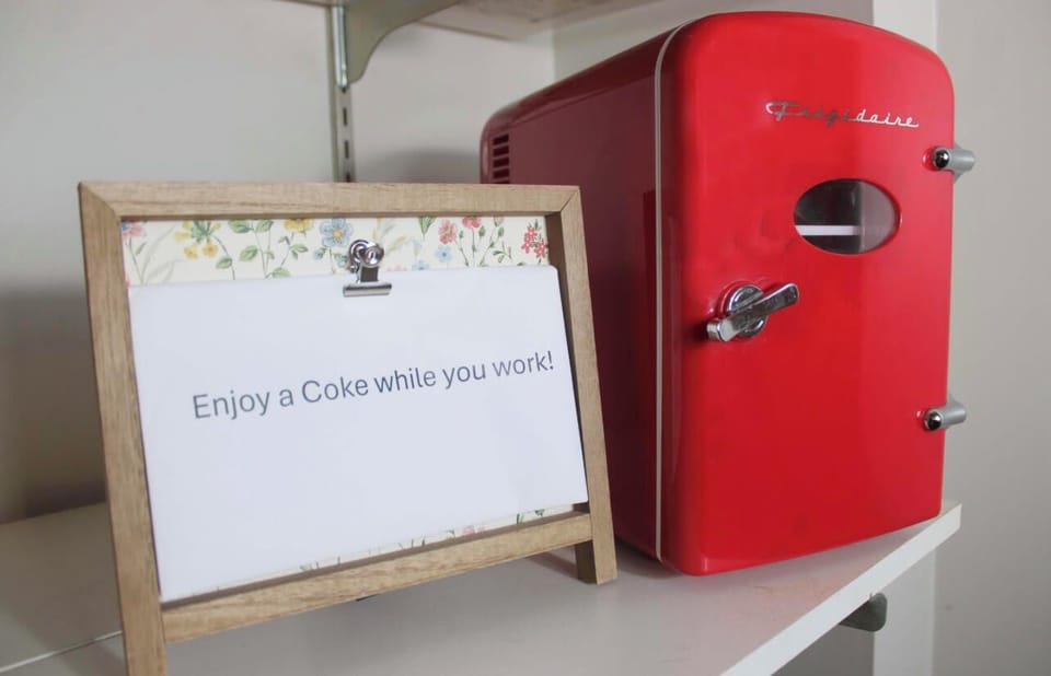 Enjoy a coke on us!