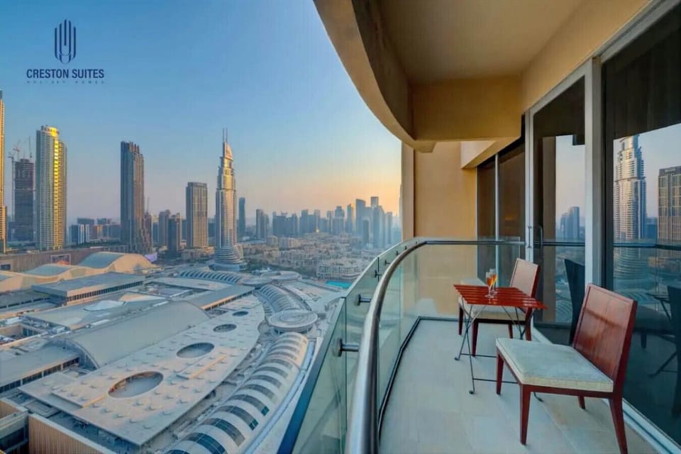The balcony layout and furniture may vary slightly from one room to another, but each balcony is cozy and perfect for relaxing.