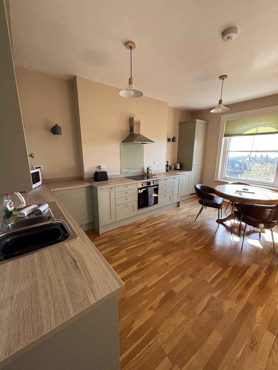 Lovely new kitchen installed with plenty of space at the table