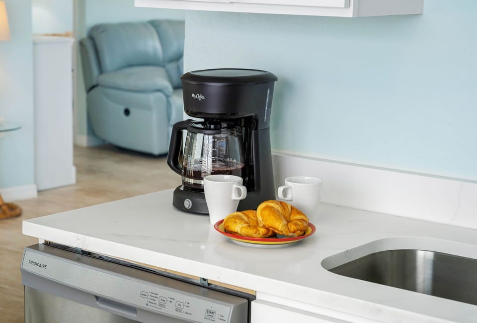 We’ve stocked the kitchen with essential cookware and dining basics.