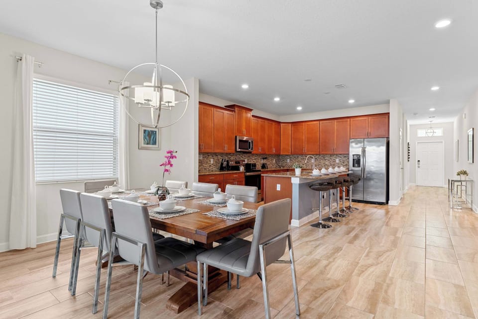 Dining and kitchen area