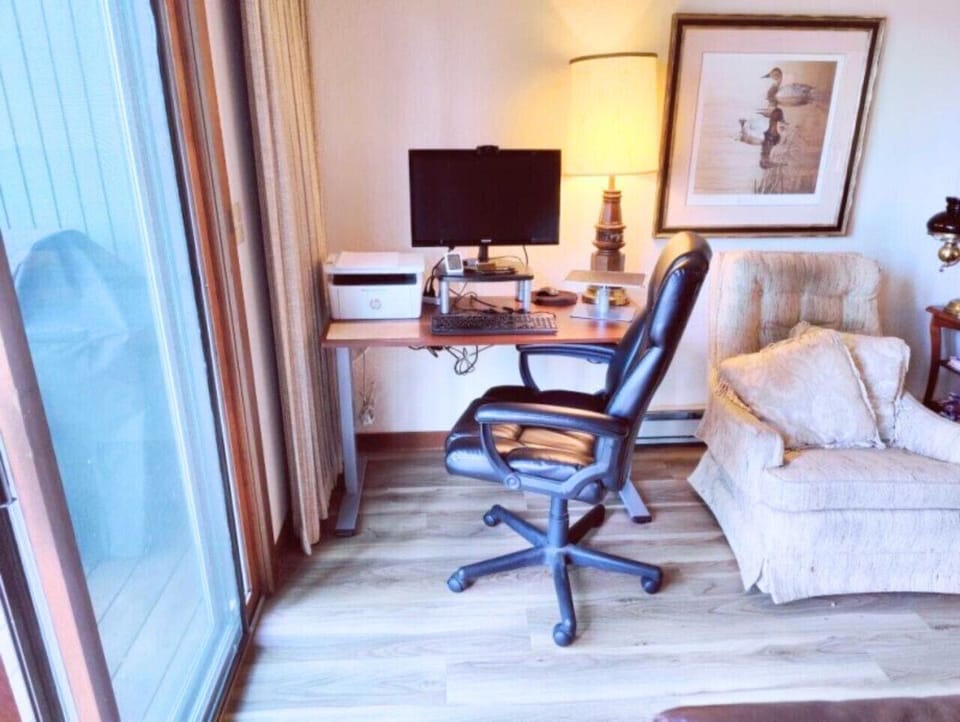 Desk and work area