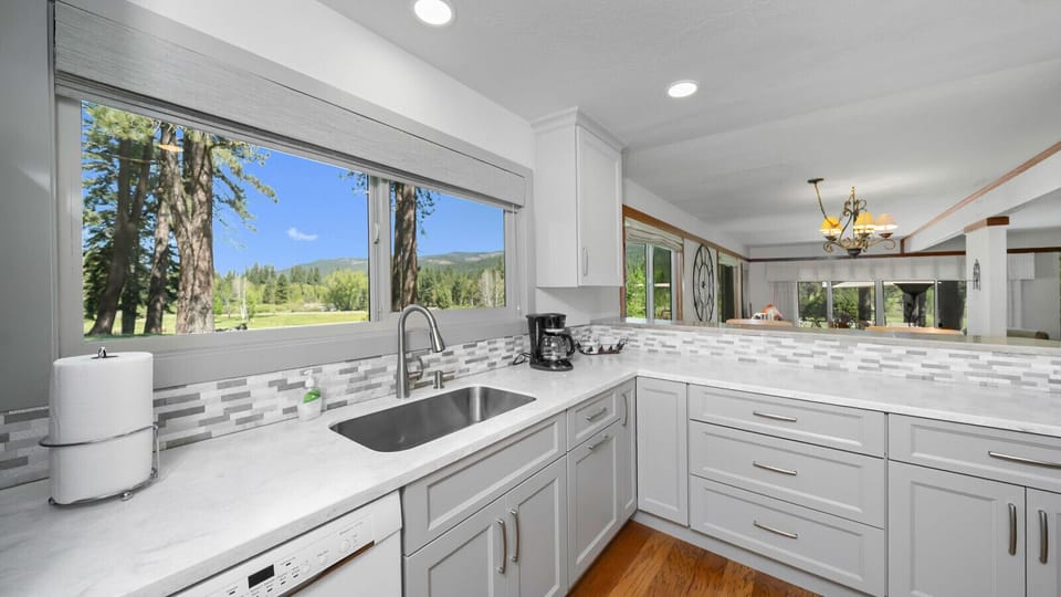 Open kitchen and living