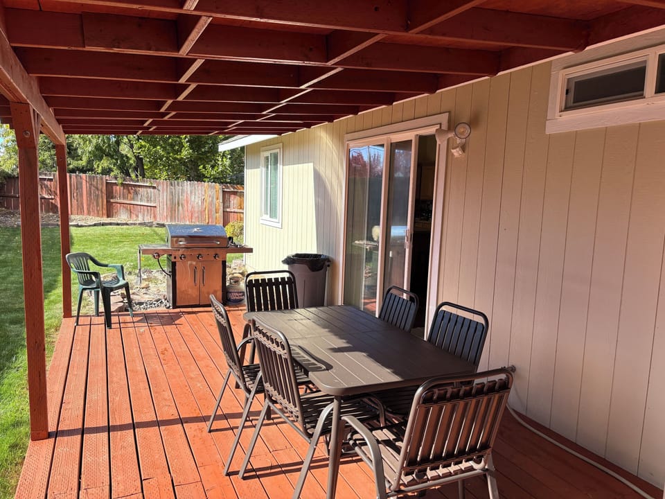 Outdoor dining table with 6 chairs