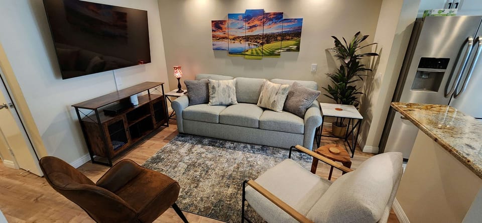 Family room with flat screen TV