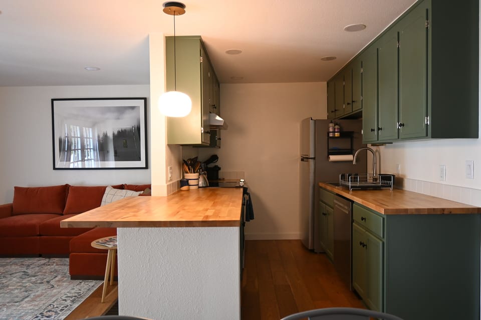 Kitchen with all new appliances.