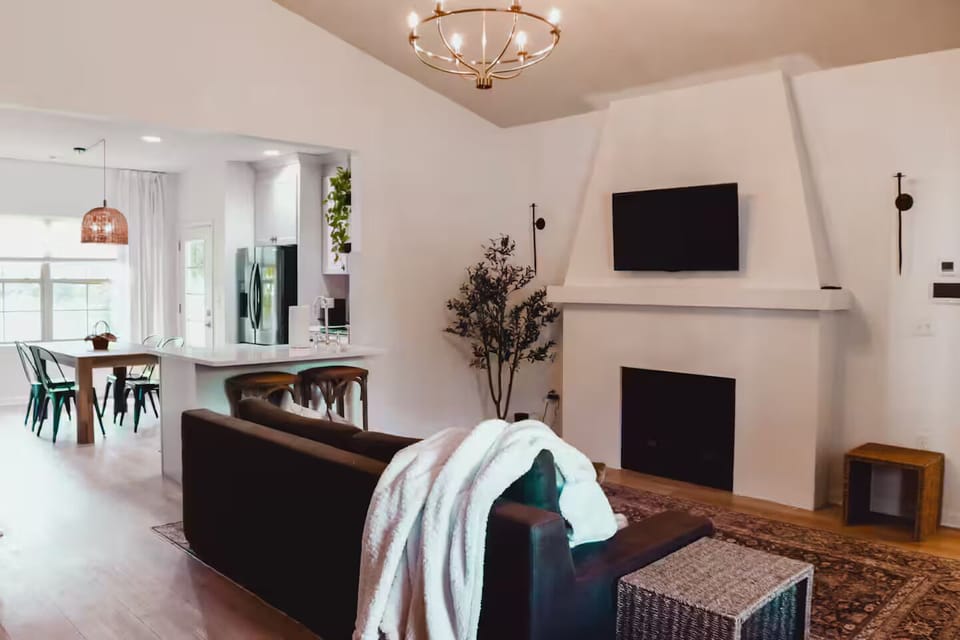 Living Space open to Kitchen and Dining