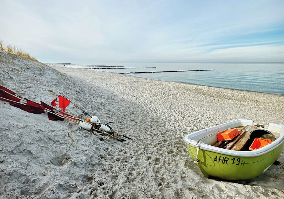 View of the Beach with Boat