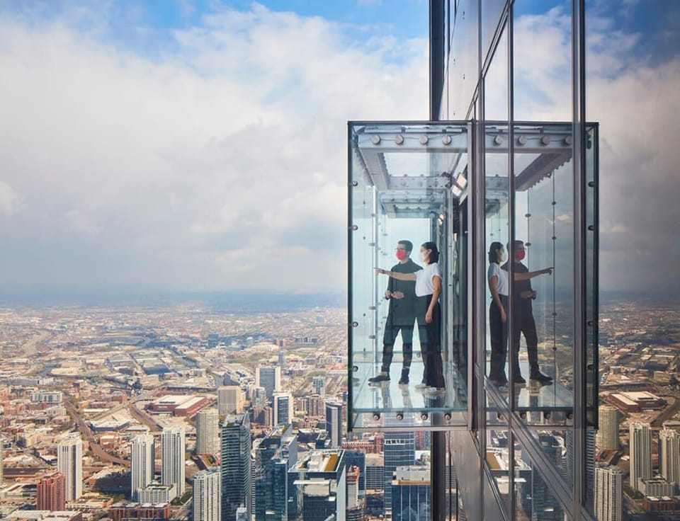Willis Tower and the glass box are walking distance!