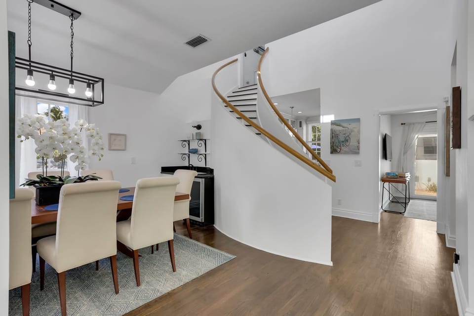 House #1 - Dining room with wet bar and wine refrigerator.