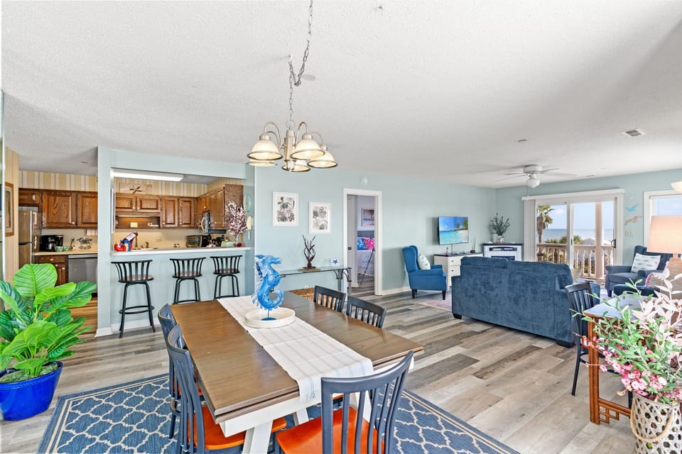 Spacious, open concept, kitchen, living and dining rooms