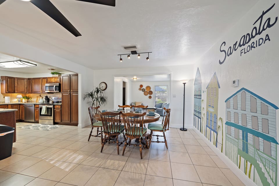 Gather the family around the dining area for a night in!