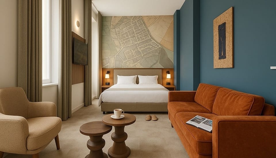 Unit with 2 twin beds. Exact unit will be assigned upon arrival. Views, colors, and decor may vary.