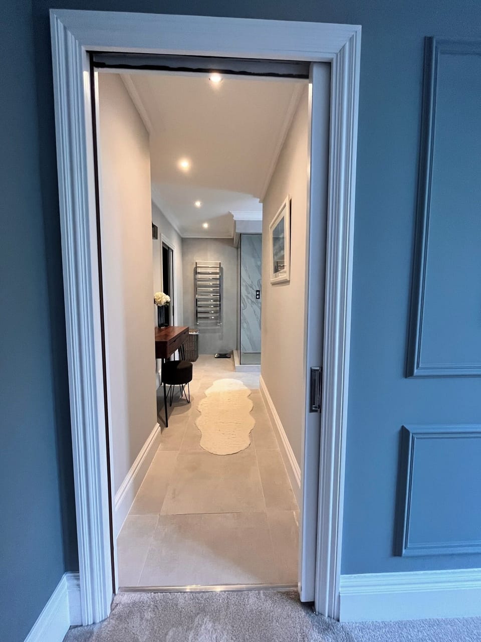 Separate dressing area inside the master suite