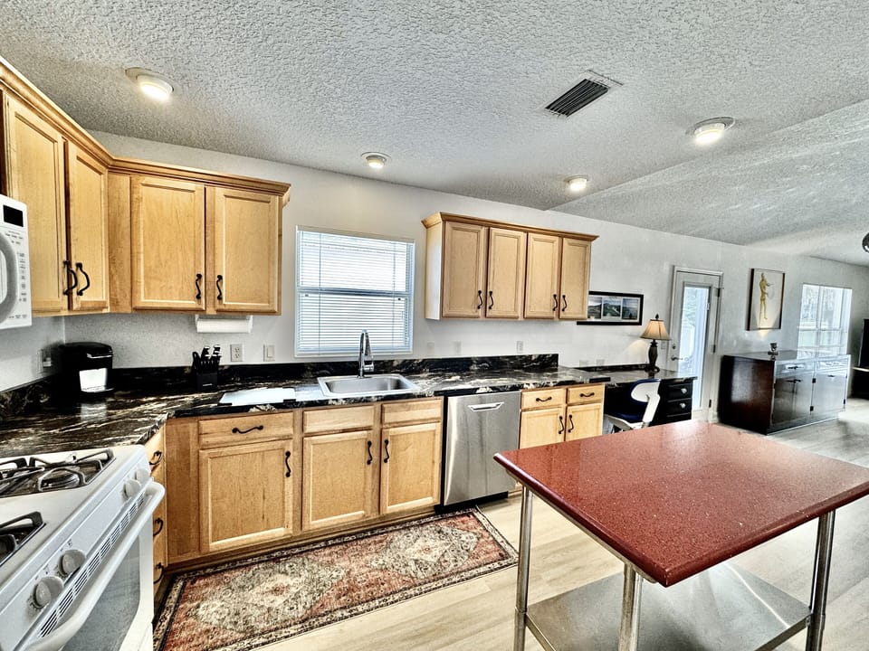 Plenty of Room to Cook with a Partner or Two! Eclectic Island for Food Prep.