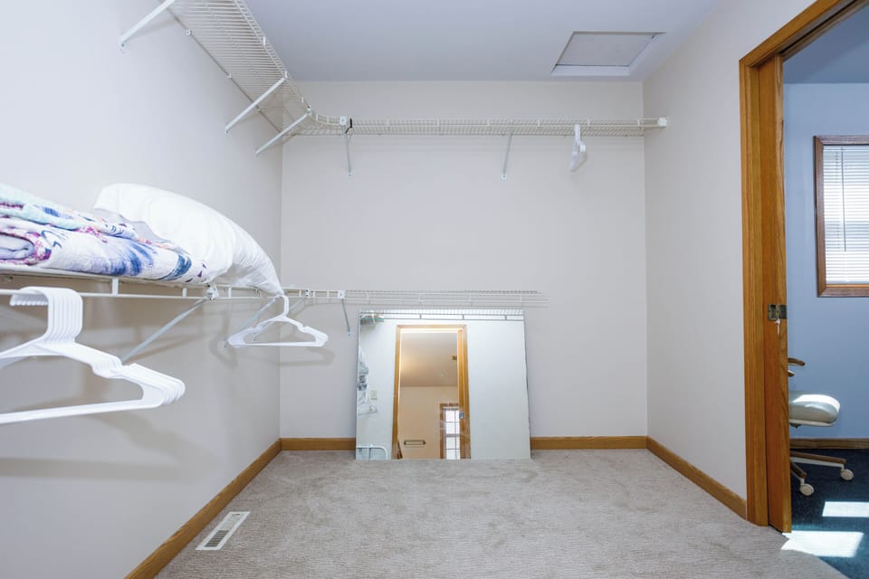Large Walk in closet that attaches to bedroom 2
