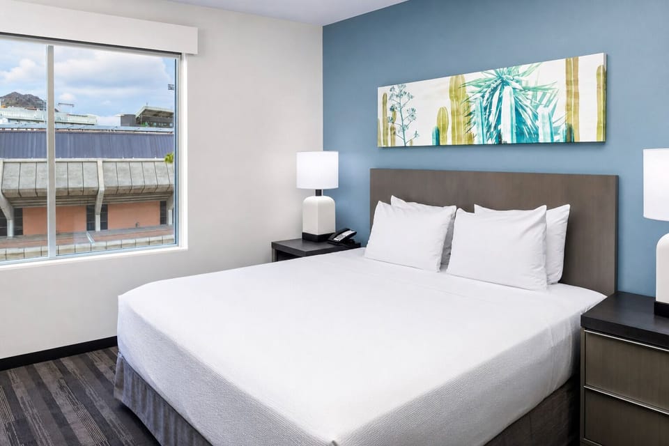 Unwind into crisp linens for a perfectly restful night.