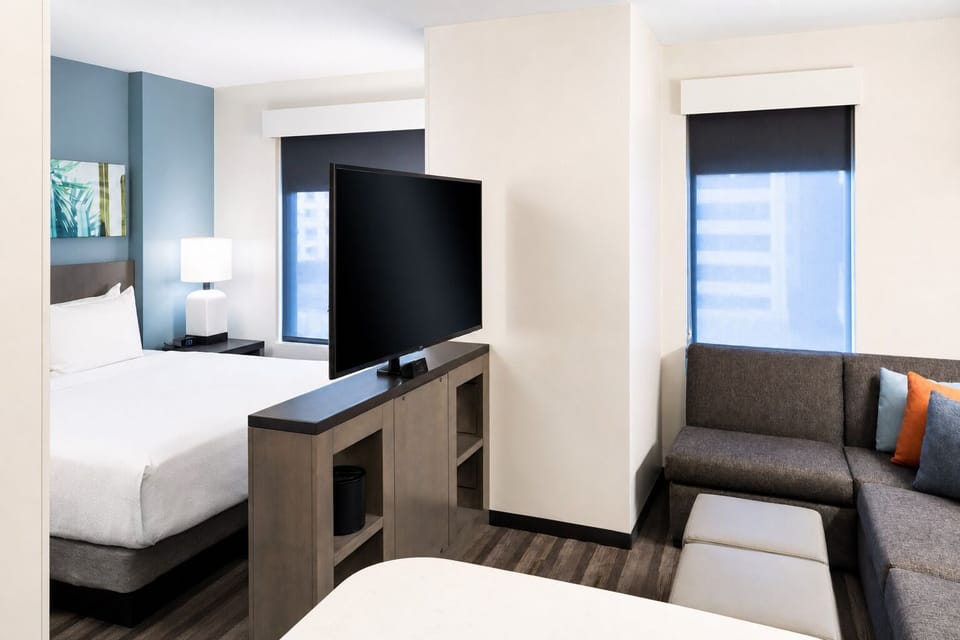 Kick back in your private suite with cozy seating nearby.