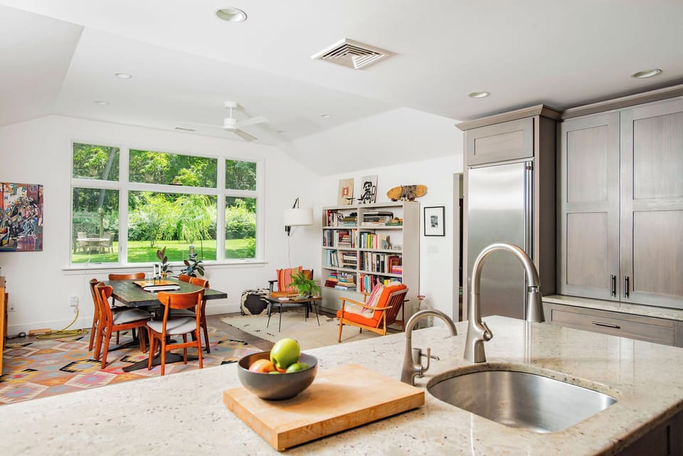 Chef's kitchen (truly!) with all that you need to cook a summer meal.