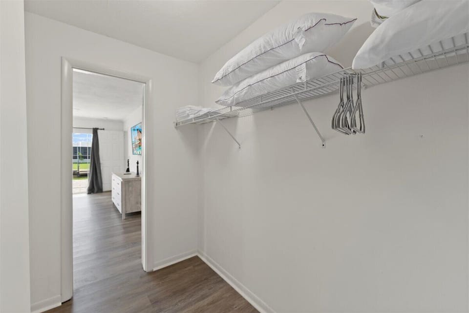 A walk in closet with everything extra!