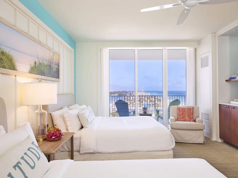 Unit with 2 Queen beds. Exact unit will be assigned upon arrival. Views, colors, and decor may vary.