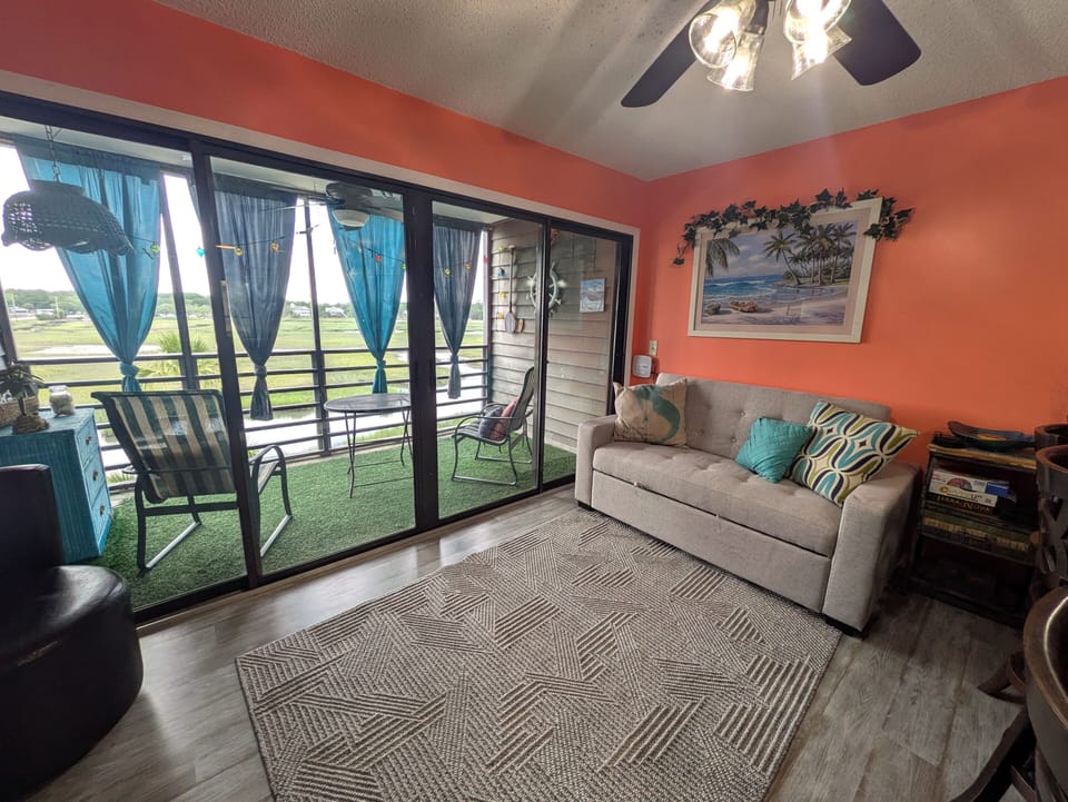Beautiful marsh views from the comfort of your living room!