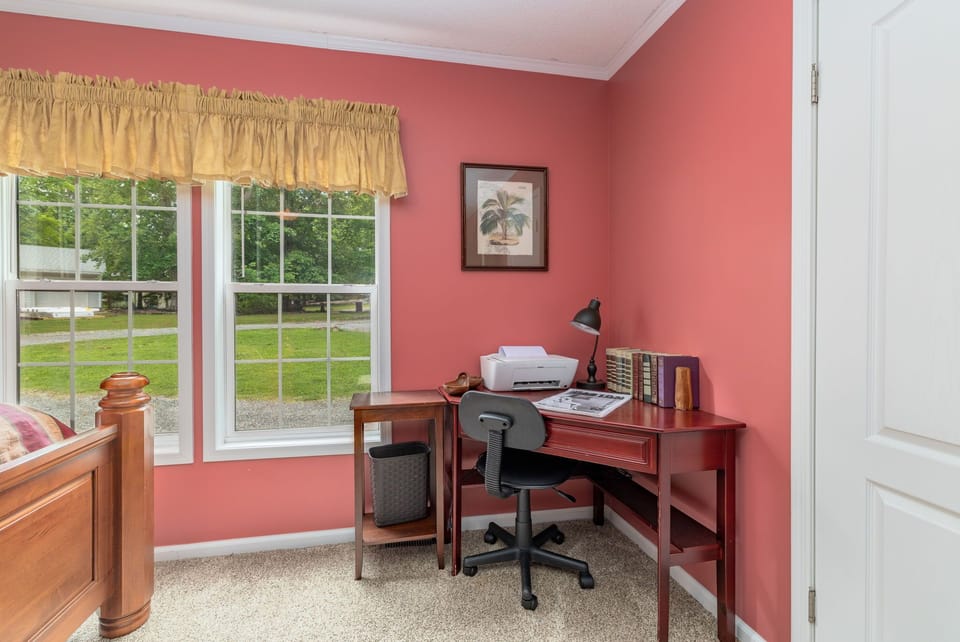 Office Nook: Bright workspace.