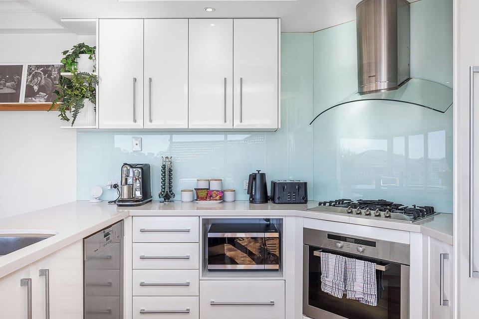 Our fully equipped kitchen has everything you need to prepare your own meals, including a stovetop, oven, microwave, and coffee maker.