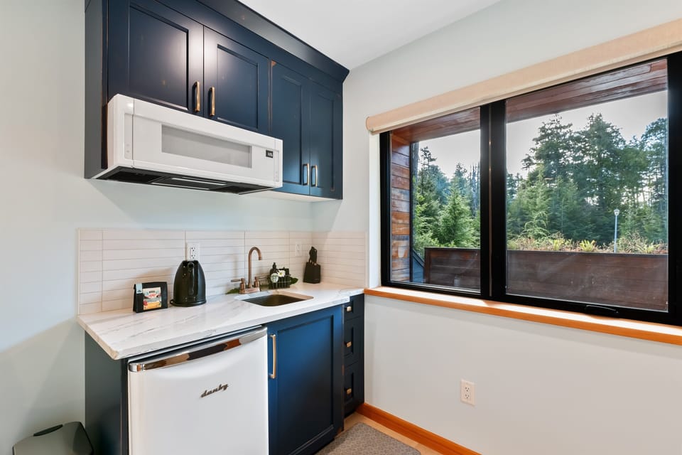 Kitchenette-No oven (microwave, kettle, coffee maker)