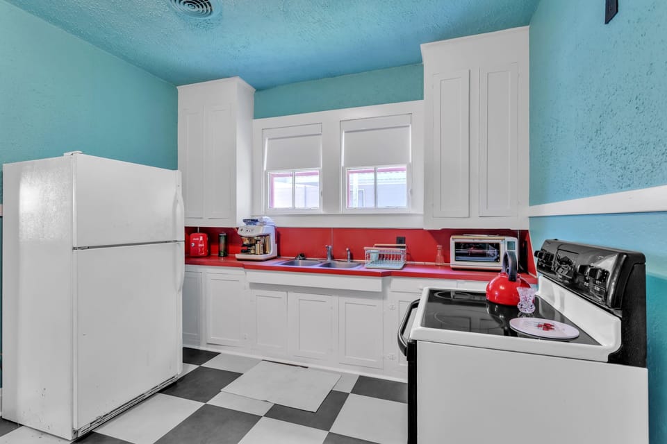 Indoors, Kitchen, Appliance, Refrigerator, Floor