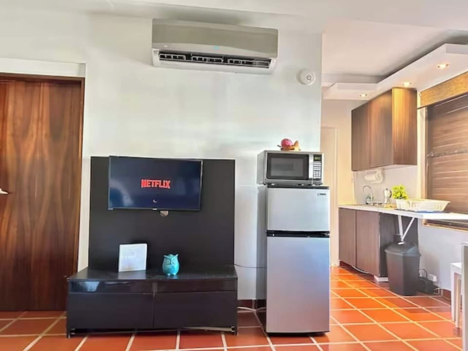 TV and Kitchenette
