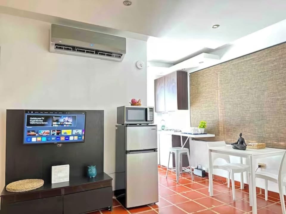 TV and Kitchenette