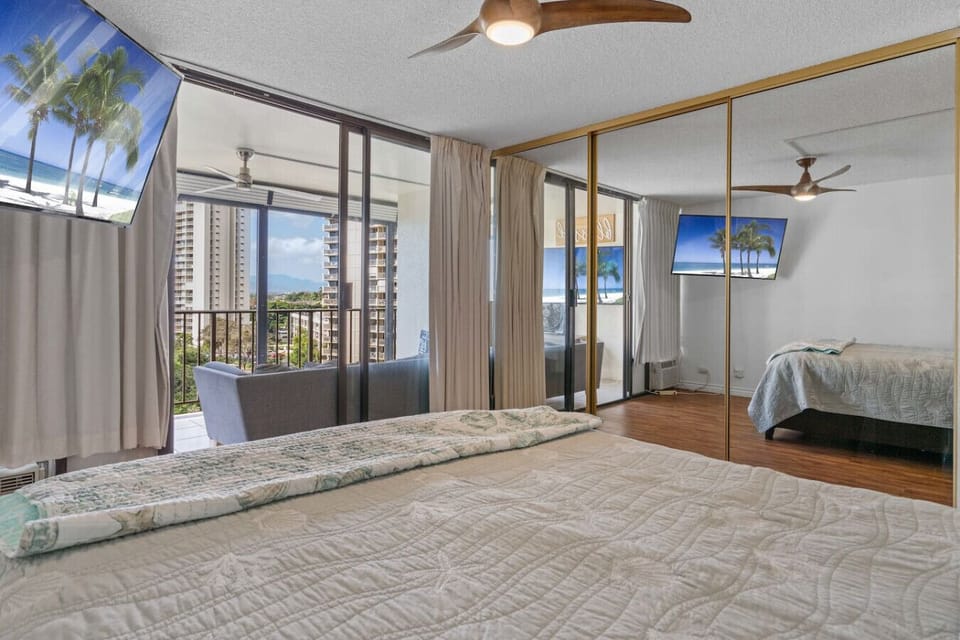 This stay is all about keeping you comfortable – the closet provides ample storage space to stay organized, and blackout curtains in the bedroom for those mornings that you want to sleep in!