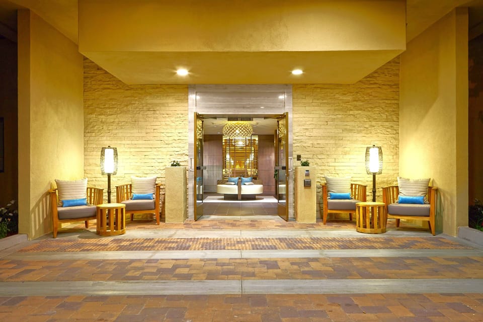Arrive to a warmly lit entrance that feels instantly welcoming.