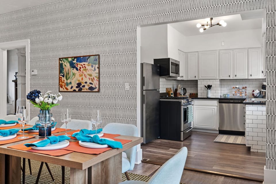 Peep of the kitchen from the dining area