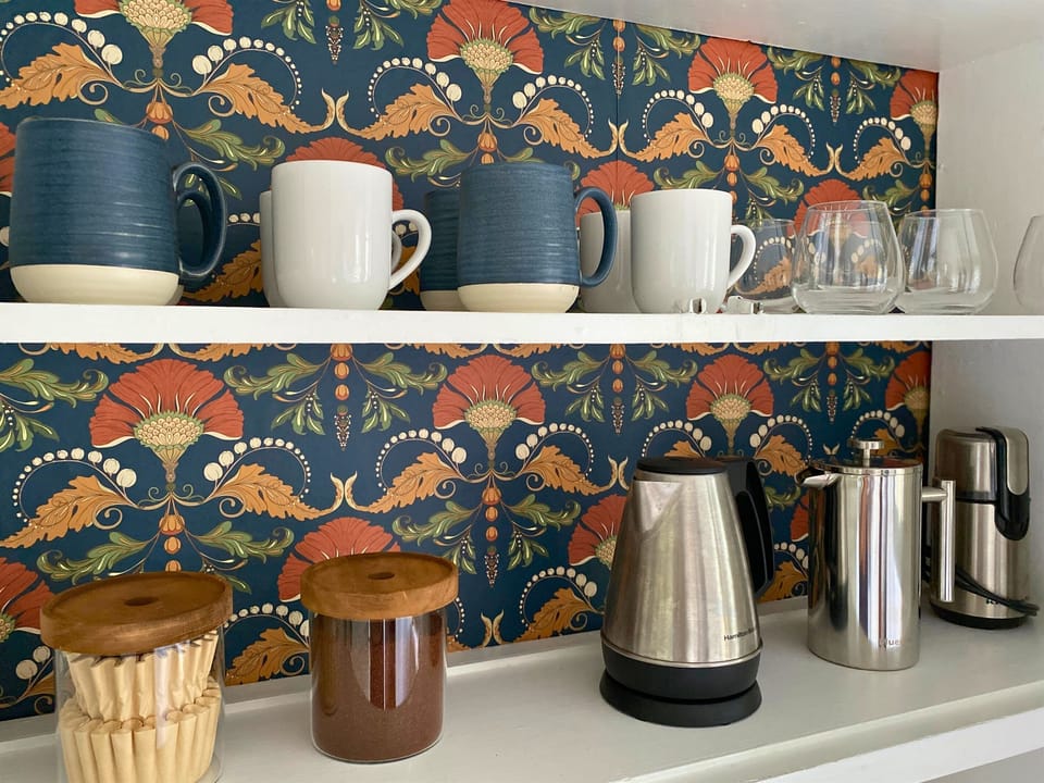 Fully stocked coffee station