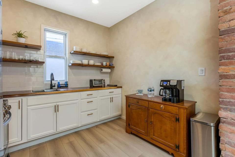 Coffee station ready for your morning brew. 