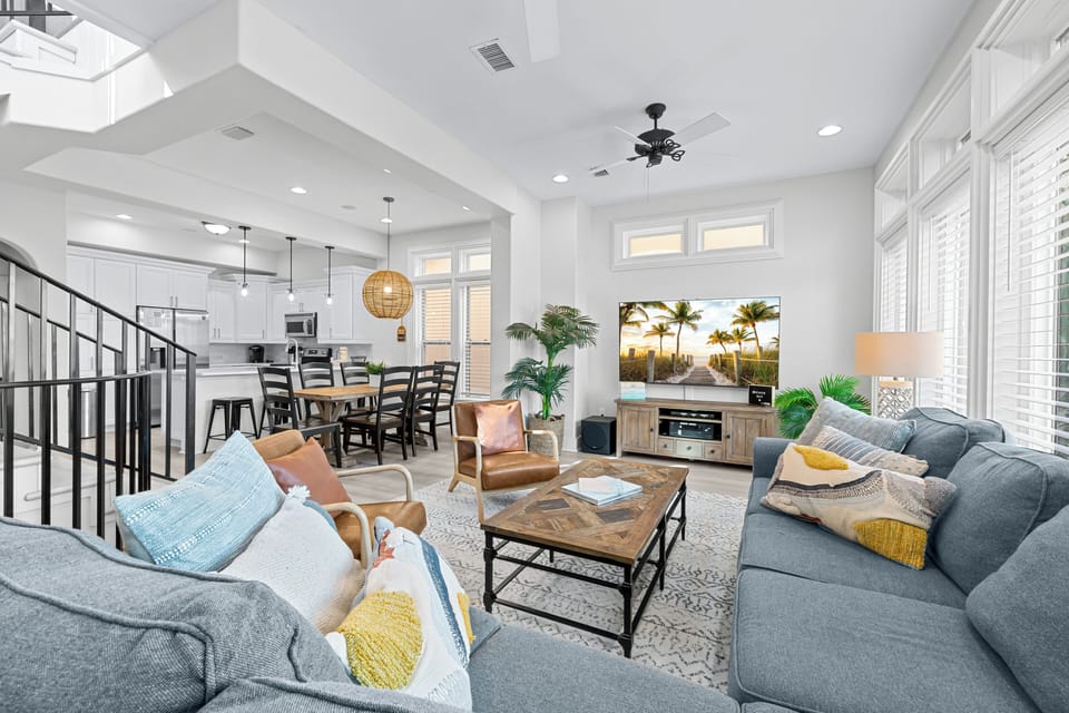 Second Floor Living Room - Dining Area - Gourmet Kitchen