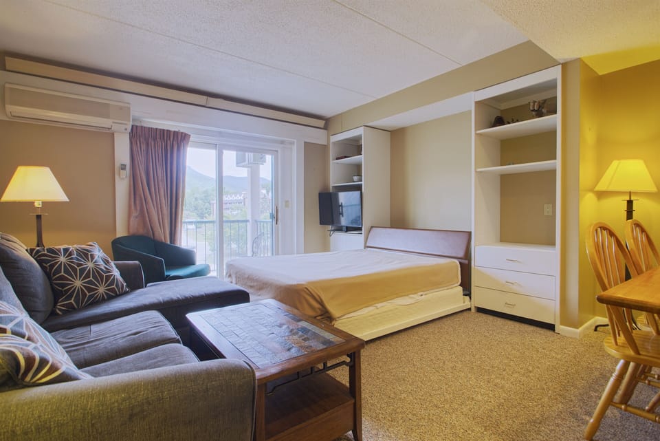 Murphy Bed Pulled Down in Lincoln Condo