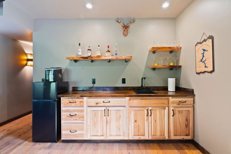 Perfect for snacks, drinks, and staying connected downstairs.