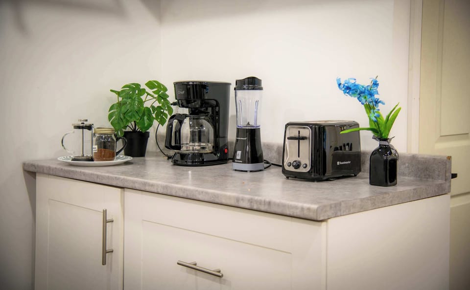 Cozy coffee nook with brew essentials