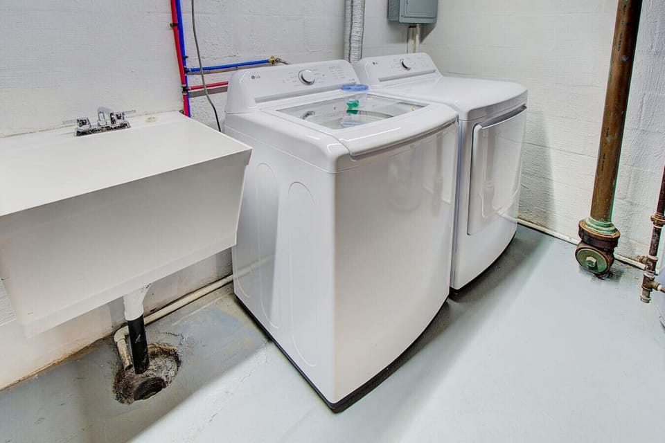 In-unit washer and dryer for convenient longer stays.